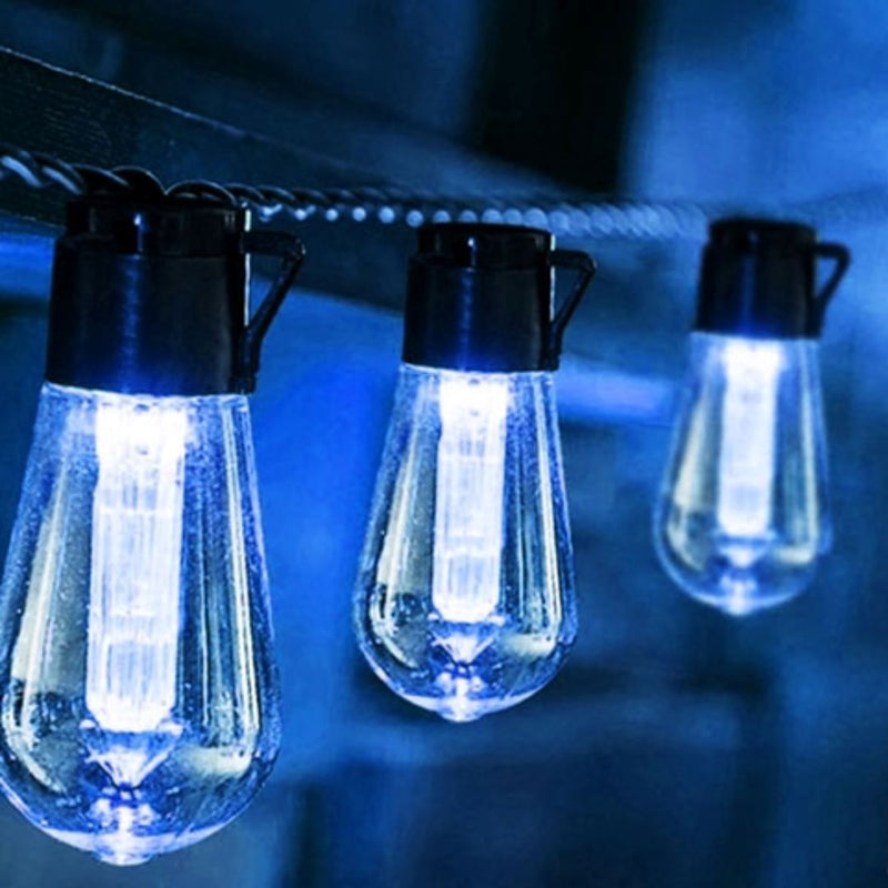 Luzes de LED Solar | Varal de Luzes Iluminação de Natal, Casamento & Casual Luzes de LED Solar | Varal de Luzes Iluminação de Natal, Casamento & Casual | GA Leveza Store Azul - 4.5 Metros 
